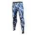 Xtextile Mens Camouflage Sports Compression Tight Leggings (Medium, Blue Lighting)