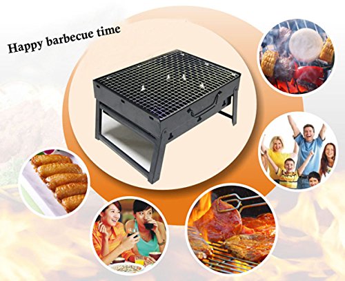 Fancyoung Charcoal Barbecue Grill Portable Foldable Tabletop Charcoal Cheap BBQ Tools Accessories for Camping,Hiking,Picnic - Thumbnail 2