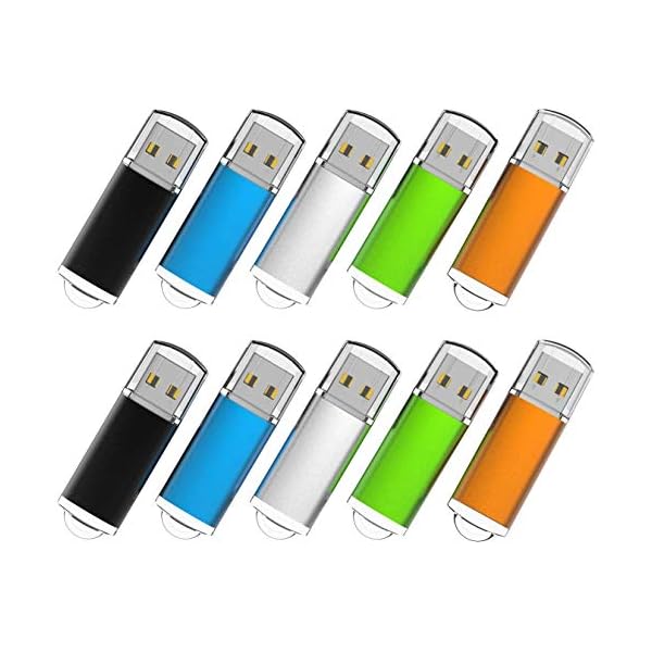 wellsenn USB-Stick 1,2,4,8 GB x 10 Bulk Memory Stick Jump Drive Externe Laufwerke USB Stick USB Speicher Portable Thumb…