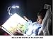 Ecologic Mart 8 LEDRechargeable Music Stand Light, 3x2 Brightness Levels – 2M Micro USB Cable, High Quality 2.1A Fast Charger - REPLACEABLE Battery, Charging & Battery Status – Clip On Book Lamp
