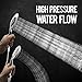High Pressure Handheld Shower Head - For Best Use, Hand Held Showerhead Comes With Stainless Steel Hose, Adjustable Holder, Teflon Tape, & Exfoliating Washcloth - Chrome