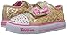 Skechers Kids Twinkle Toes Shuffles Sweet Steps Light-Up Sneaker,Gold Stars,10 M US Toddler