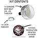 TRICKTOPPERS Custom Chrome Billet Aluminum Knurled Fender Seat Bolt for 1996 - Up Harley Road Street Glide Dyna Sportster Softail 1/4-20 Thread Pitch - Skeleton Skull Punisher Skull Tribal
