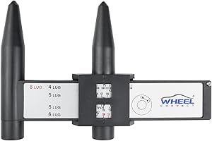 WHEEL CONNECT PCD Gauge，Wheel/Rim Bolt Pattern Measuring Tool, PCD Ruler, Sliding Caliper for 4 5 6 8 Holes