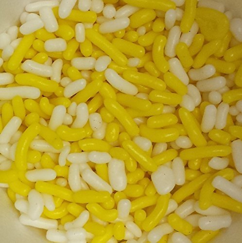 Ice Cream Toppings Jimmie Sprinkles YELLOW AND WHITE mix by The Brittle Box Candy Co.