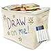 OrganizerLogic Canvas Storage Basket - Large Storage Bin Baskets with Handles - Decorative Storage Containers in Beige Cotton- 17” x 13” x 13” Woven Fabric Bin
