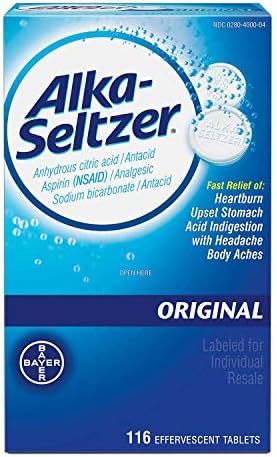 Alka-Seltzer® Original Antacid Effervescent Tablets 3 Packs (116 Count Each.) Maximum Strength