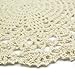 kilofly Crochet Cotton Lace Table Placemats Doilies Value Pack, 4pc, Beige, 10 inch