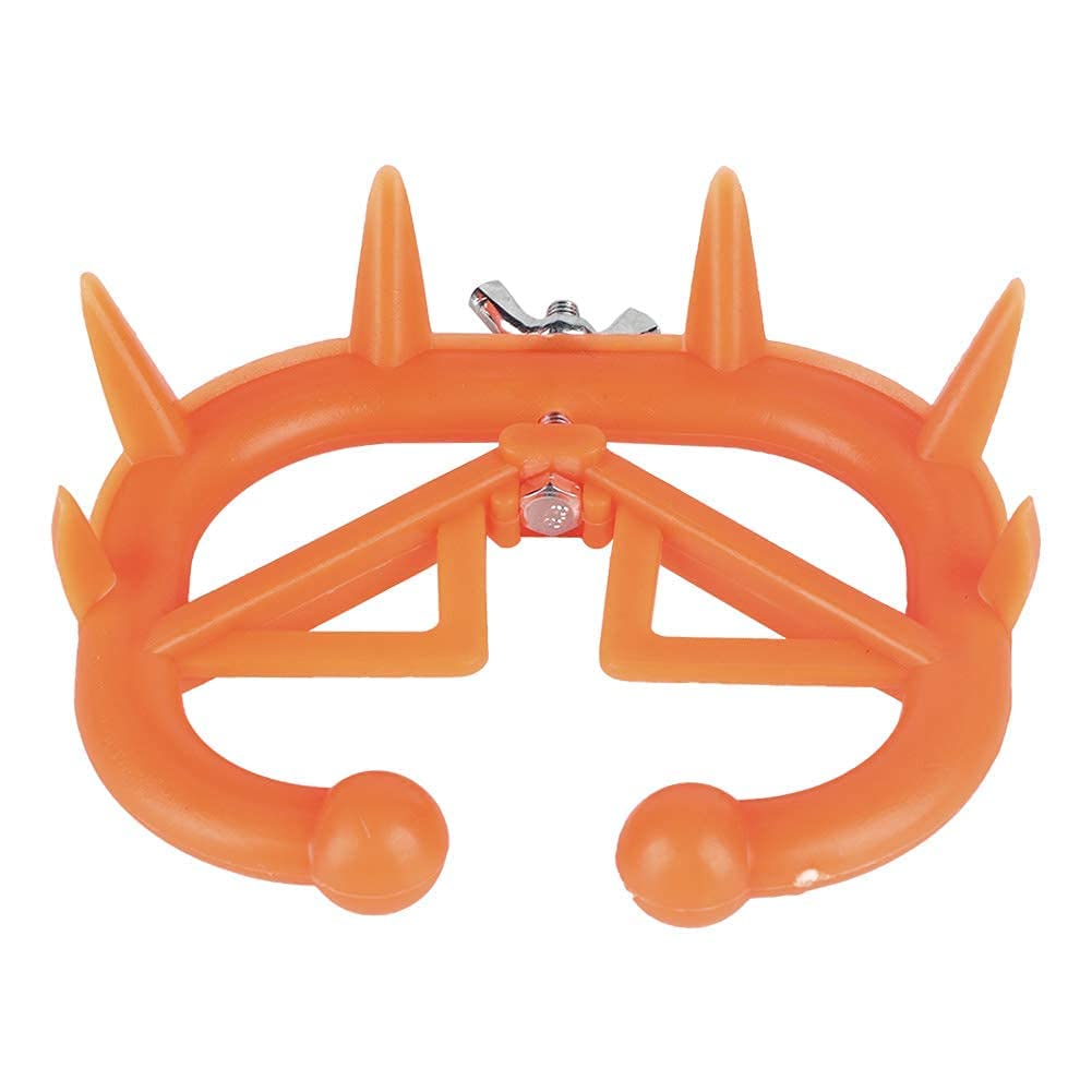 AUNMAS 6Pcs Farm Animal Weaner, 9.5 x 7.5 x 2.3cm Plastic Red Animal Weaning Equipment for Calf Cow Cattle