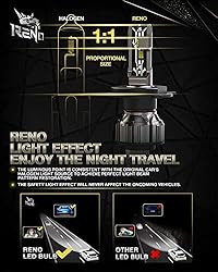 RENO H4 LED Bulbs,9003 LED Fog Light HB2 12000LM