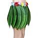 Ti Leaf Hula Skirt Hawaiian Leaf Skirt Green Grass Skirt with Artificial Hibiscus Flowers for Beach,Luau Party Supplies (Classic Flower(Short-Normal Size), 27in waist*15in length)