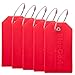 BlueCosto 5x Luggage Tags Suitcase Tag Travel Bag Labels w/Privacy Cover - Red