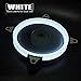 Pack of 3 Aigo Halo LED Ring Fan 120mm 12cm Sleeve Bearing 120mm LED Silent Fan for Computer Cases, CPU Coolers, and Radiators (120mm, Triple Pack White)
