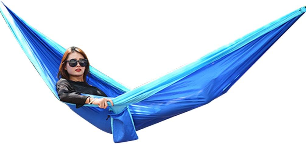 LANVY Weatherproof Hammock, Parachute Quality Fabric Adjustable Heavy Duty Hammocks, for Hiking Swing Travel