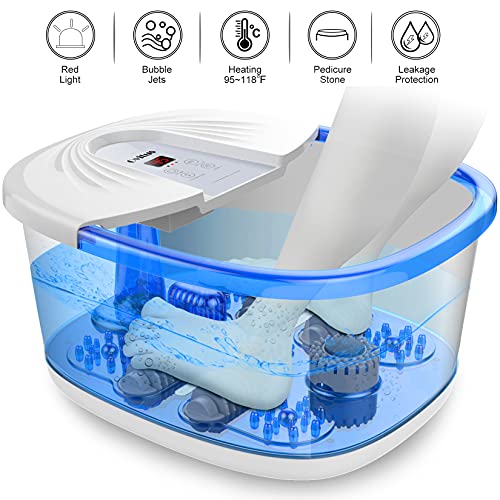 Ovitus Foot Spa Bath Massager with Heat, Bubble Jets, Detachable