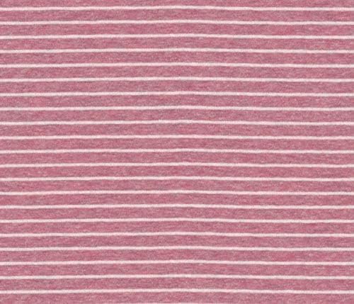 JERSEY STRIPE FABRIC - Pink Stripe - Jersey - STOF62 - By 0.5 Metre - 70% Cotton 24% Polyester 6% Spandex Stretch Jersey