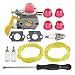 Hipa C1U-W24 545081808 Carburetor + Tune Up Kit Spark Plug for Poulan Featherlite Weed Eater FL20 FL20C FL23 FL25 FL26 FL26C FX26 FX26S FX26SC SST25 SST25C String Trimmer Brushcutter