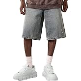 Sooluness Men's Ripped Jean Shorts Casual Distressed Denim Shorts Summer Short Pants with Pockets (US, Alpha, Large, Regular, Regular, Blue)