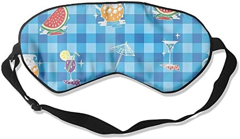 Bdna Comfortable Sleep Eyes Masks Blue Palids Pattern Sleeping Mask For Travelling, Night Noon Nap, Mediation Or Yoga