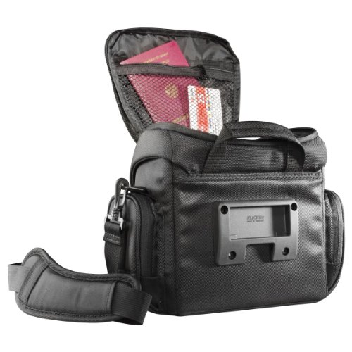 Mantona Premium Biker SLR-Kameratasche (Schnellzugriff, Schultergurt, Regenüberzug und Zubehörfächern) schwarz – Bild 3