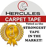 Carpet Tape Double Sided, 35 yd. X 2 in. Military Grade Strength, Voted by Professionals as The Strongest in The Market, Read Our Reviews, Longer Stronger & More Durable, by Hercules