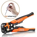 Dicfeos Wire Stripping Tool, Automatic Self-adjusting Wire Strippers from 10-24AWG, Quality 3 in 1 Stripping Cutting and Crimping Tools