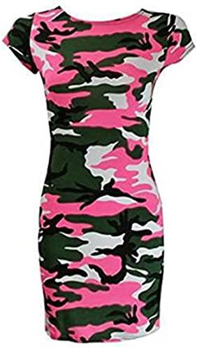 Style Fashion-women Leopard Skull Rose Zebra Camouflage Print Cap Sleeve Bodycon Dress