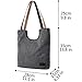 Hiigoo Simple Portable Bags Canvas Tote Bag Casual Shoulder Bag Bigger Handbag (Grey)