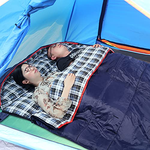 REDCAMP Cotton Double Sleeping Bag for Adults, 2 Person Cold Weather