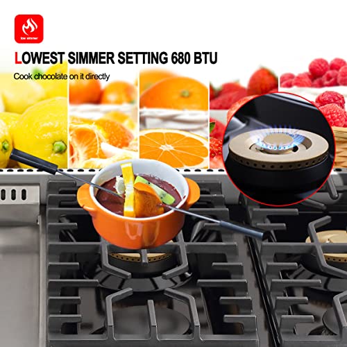 48 Inch Gas Cooktop 6 Burners, GASLAND Chef Professional Natural Gas