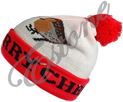 Skaw Doly Women Men Knitted LED Bobble Unisex Flashlight Beanie Hat Winter Christmas Gift (black)