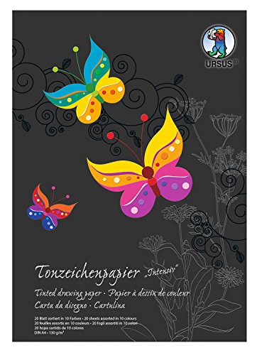 Ursus 2134699SE - Carta da Disegno - Blocco 130g / m², 21 x 30 cm, 20 Fogli
