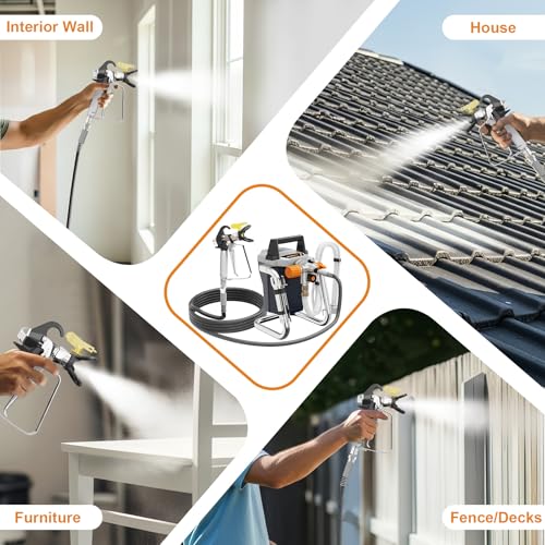 MAXXT 1300W Electric Airless Paint Sprayer Spray Gun for Fencing, Garden, Furniture, Walls and Doors, DIY