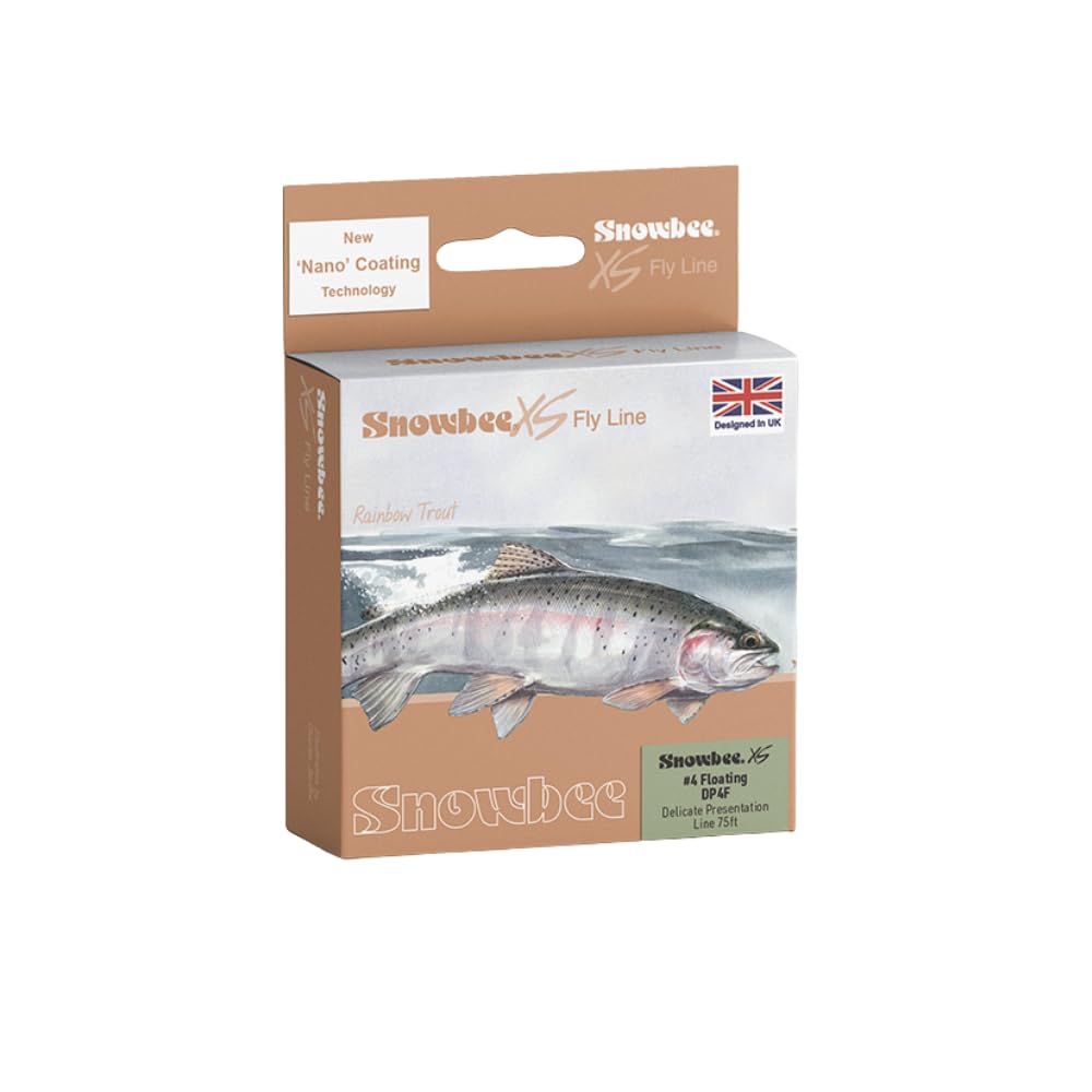 Snowbee XS Delicate Presentation Fly Line, Pale Olive, Long Shallow Front Taper & 16 ft Belly, WF3, Hybrid CRT Profile for Rivers and Stillwaters