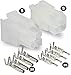 Molex Connector Lot, 5 Matched Sets, (4-Circuits) w/18-24 AWG, Pin Size: Standard .0165