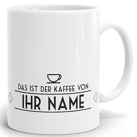Mugvilla Namenstasse-Tasse-Becher-Kaffeetasse-mit Name-mit Namen individuell und persönlich Motiv Meine Tasse Vintage Tasse