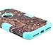 iPhone 7 Plus Case, LONTECT Camouflage Tree Hybrid Heavy Duty Shockproof Case with Dual Layer [Hard PC+ Soft Silicone] Impact Protection for Apple iPhone 7 Plus - Tree Camo/Teal