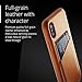 Mujjo Full Leather Wallet Case for iPhone Xs, iPhone X | Premium Genuine Leather, Natural Aging Effect | 2-3 Card Pocket, Wireless Charging (Tan)