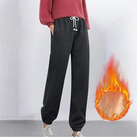 Amazon Co Jp 冬のフリーススポーツパンツレディース厚手の暖かいフィットネスパンツ無地のジョギングパンツ ホーム キッチン