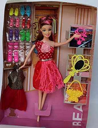 Spiffy Sky Doll and Dress Set with Accessories for Girls (Multicolour) (Model 1)