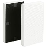 Nispira U Filter HRF201B Replacement 2-in-1 HEPA Activated Carbon For Honeywell Febreze Air Purifier FRF102B FRF101B | FHT190 FHT180 FHT170 HHT270 HHT290 | Removes Smoke, Pollen, Dust | 2 Packs