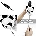 Dylan Volume Limiting Wired Headphone for Children Over-Ear Retractable Cord Animal Panda -White