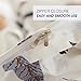 VM VOUGEMARKET Feather Duvet Cover Set Queen,3 Pieces Lightweight Colorful Cotton Bedding Set with Zipper Closure White Comforter Cover for Girls-Full/Queen,Feather