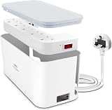 FDTEK 8-in-1 Extension Socket with USB Ports USB Charger Cable Box UK 2m view 1