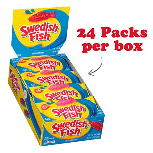 SWEDISH FISH Soft & Chewy Candy - 24 Full Size Packs