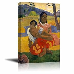 When Will You Marry? (Nafea FAA Ipoipo) by Paul Gauguin - Canvas Print Wall Art Famous Painting Reproduction - 12" x 18"