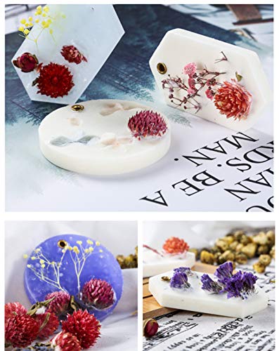 iSuperb Dried Flowers Natural Flowers for Candle Making Soap Making DIY Bath Bomb Making Kit (Flower)