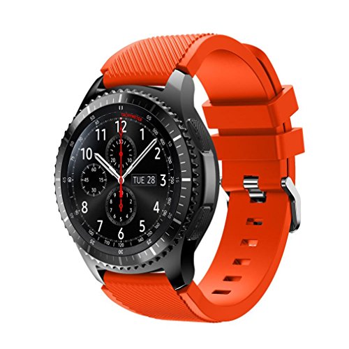 Fashion Sports Watch Bandï¼ŒVovomay Silicone Replacement Bracelet Strap Band For Samsung Gear S3 Frontier (Orange)