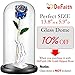 DEFAITH Real Rose 24K Gold Dipped, Great Anniversary Valentines Love Gift for Her Wife Mother Girlfriend, Attractive Luster and Natural Shape with Crystal Heart Stand