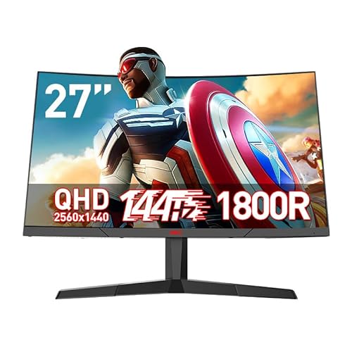 HKC 27 inch 2K QHD Gaming Monitor 144Hz（2560x1440P Curved